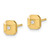 14K Yellow Gold Polished Faceted Square & Cubic Zirconia Stud Earrings, 6.2 mm - View 2
