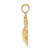 10K Yellow Gold Polished Textured Marine Corps Pendant - View 2