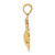 10K Yellow Gold Med. Marine Corps Pendant - View 2