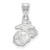 LogoArt U.S. Marine Corps Pendant - Rhodium-Plated 10K White Gold Small