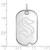 Rhodium-Plated 10K White Gold NHL LogoArt Seattle Kraken Small Dog Tag Pendant - View 2