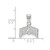 LogoArt Ohio State University Pendant - Rhodium-Plated 10K White Gold The Small - View 2