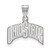 LogoArt Ohio State University Pendant - Rhodium-Plated 10K White Gold The Large