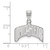 LogoArt Ohio State University Pendant - Rhodium-Plated 10K White Gold The Large - View 2