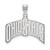 LogoArt Ohio State University Pendant - Rhodium-Plated 10K White Gold The Extra Large