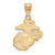 LogoArt U.S. Marine Corps Pendant - 10K Yellow Gold Medium