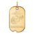 LogoArt U.S. Marine Corps Pendant - 10K Yellow Gold Large Dog Tag