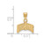 LogoArt Ohio State University Pendant - 10K Yellow Gold The Small - View 2
