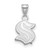 Rhodium-Plated 14K White Gold NHL LogoArt Seattle Kraken Small Pendant