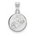LogoArt U.S. Marine Corps Pendant - Rhodium-Plated 14K White Gold Small Disc