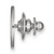 LogoArt Iowa State University Lapel Pin - Rhodium-Plated 14K White Gold - View 2