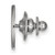 LogoArt Rutgers University Lapel Pin - Rhodium-Plated 14K White Gold Letter R - View 2