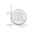 LogoArt Rutgers University Lapel Pin - Rhodium-Plated 14K White Gold Letter R - View 3