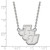 LogoArt John Carroll University Necklace - Rhodium-Plated 14K White Gold Large Pendant 18 Inch - View 3