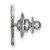 LogoArt Northern Illinois University Lapel Pin - Rhodium-Plated 14K White Gold N-I-U Huskies - View 2