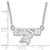 Rhodium-Plated 14K White Gold LogoArt East Tennessee State U. Small Necklace - View 3