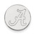LogoArt University of Alabama Lapel Pin - Rhodium-Plated 14K White Gold Letter A