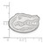 LogoArt University of Florida Lapel Pin - Rhodium-Plated 14K White Gold Gator - View 3