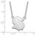 Rhodium-Plated 14K White Gold NHL LogoArt Seattle Kraken Large Pendant Necklace - View 3