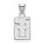 LogoArt Southern Illinois University Pendant - Rhodium-Plated 14K White Gold Small