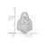 LogoArt Purdue University Lapel Pin - Rhodium-Plated 14K White Gold Boilermakers Train Logo - View 3