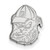 LogoArt University of Georgia Lapel Pin - Rhodium-Plated 14K White Gold Bulldog