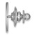 LogoArt West Virginia University Lapel Pin - Rhodium-Plated 14K White Gold Crest - View 2