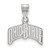 LogoArt Ohio State University Pendant - Rhodium-Plated 14K White Gold The Medium