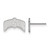 LogoArt Ohio State University Earrings - Rhodium-Plated 14K White Gold The Small Stud, 9 mm