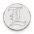 LogoArt University of Louisville Lapel Pin - Rhodium-Plated 14K White Gold Letter L