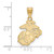 LogoArt U.S. Marine Corps Pendant - 14K Yellow Gold Medium - View 2