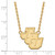LogoArt John Carroll University Necklace - 14K Yellow Gold Large Pendant 18 Inch - View 3
