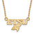 14K Yellow Gold LogoArt East Tennessee State U. Small Necklace