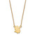 14K Yellow Gold NHL LogoArt Seattle Kraken Small Pendant Necklace - View 2