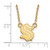 14K Yellow Gold NHL LogoArt Seattle Kraken Small Pendant Necklace - View 3