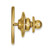 14K Yellow Gold LogoArt US Naval Academy Crest Lapel Pin - View 2