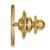 LogoArt University of Iowa Lapel Pin - 14K Yellow Gold Hawk Oval - View 2