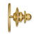 LogoArt Purdue University Lapel Pin - 14K Yellow Gold Block Type - View 2
