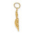 14K Yellow Gold Polished / Textured Small Marine Corps Charm - View 2