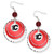 LogoArt Calgary Flames Earrings - Game DAY