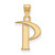 LogoArt Pepperdine University Pendant - Sterling Silver Gold-Tone Letter P Small