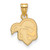 LogoArt Seton Hall University Pendant - Sterling Silver Gold-Tone Pirate Small