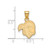 LogoArt Seton Hall University Pendant - Sterling Silver Gold-Tone Pirate Small - View 2