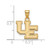 LogoArt University of Evansville Pendant - Sterling Silver Gold-Tone Purple Aces Small - View 2