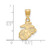 LogoArt U.S. Marine Corps Pendant - Gold-Tone Sterling Silver Small - View 2