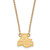 LogoArt American University Necklace - Sterling Silver Gold-Tone Small Pendant 18 Inch