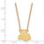 LogoArt American University Necklace - Sterling Silver Gold-Tone Small Pendant 18 Inch - View 2