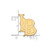 LogoArt California State University Long Beach Lapel Pin - Sterling Silver Gold-Tone L-B - View 3
