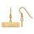 LogoArt Duquesne University French Wire Earrings - Sterling Silver with Gold-Tone Small Dangle, 31 mm