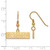 LogoArt Duquesne University French Wire Earrings - Sterling Silver with Gold-Tone Small Dangle, 31 mm - View 2
